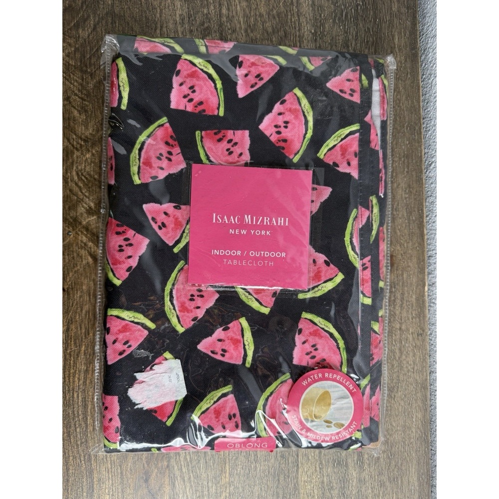 Isaac Mizrahi Watermelon Indoor Outdoor Tablecloth Oblong Summer